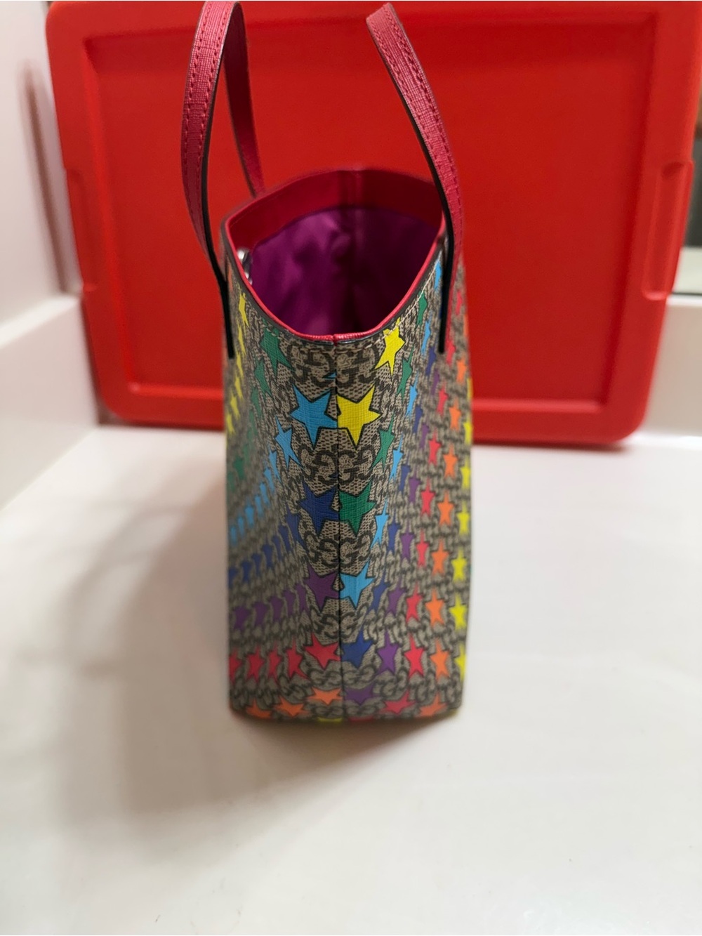 Gucci Supreme GG Stars Tote Bag Authentic - Picture 2 of 13